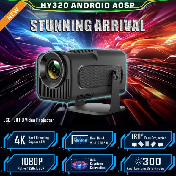 Proyector Portátil HY320 Android 11 🎬 | Mini Proyector para Casa